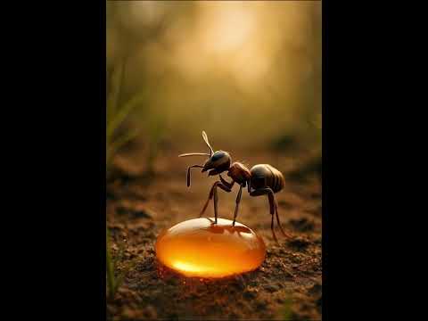 النهاية الصادمة للنملة الطماعة🐜🍯… الطمع قاتل! شاهد ما حدث لها!#shorts #animals