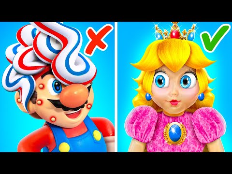 Memberikan tubuh Enam Paket pada Mario dan renovasi *Best Hacks and DIY For Doll* #shorts
