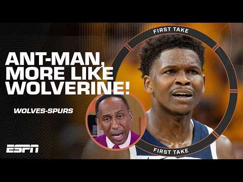 With Anthony Edwards available, Stephen A. is CONFIDENT in the Wolves vs. the Spurs 🔥 | First Take