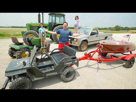 Finding Abandoned Trucks and Tractors Digging Dirt Compilation | Tractors for kids