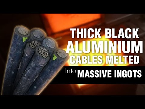 Thick Black Aluminum Cables into MASSIVE Ingots