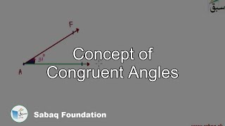 Concept of Congruent Angles