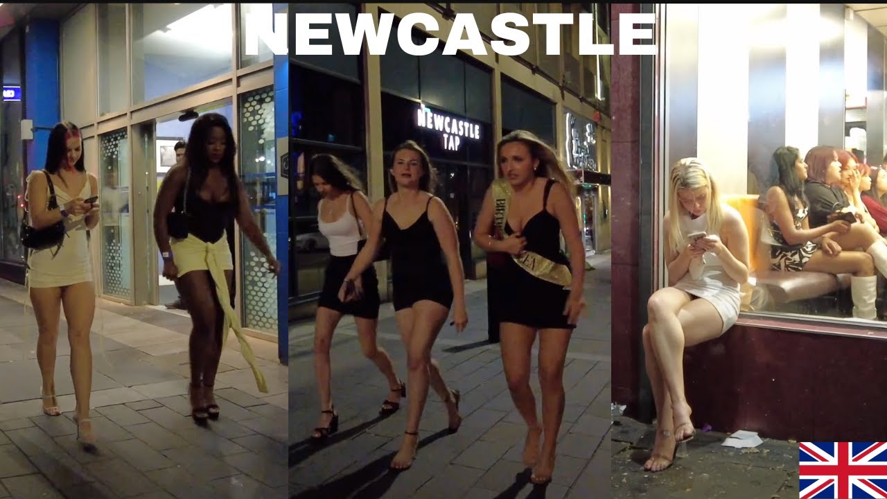 Newcastle City England Nightlife Walk Tour July 2023