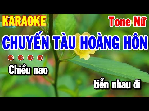 Karaoke Chuyến Tàu Hoàng Hôn Tone Nữ Nhạc Sống Chuẩn Dễ Hát | Thanh Hải