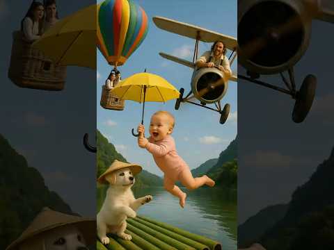 Terrifying Balloon Fall: Baby in River, Hero Dog on Raft, Crocodile Attack and Jesus Pilot’s Miracle