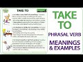 Understanding the Phrasal Verb 'Take To'
