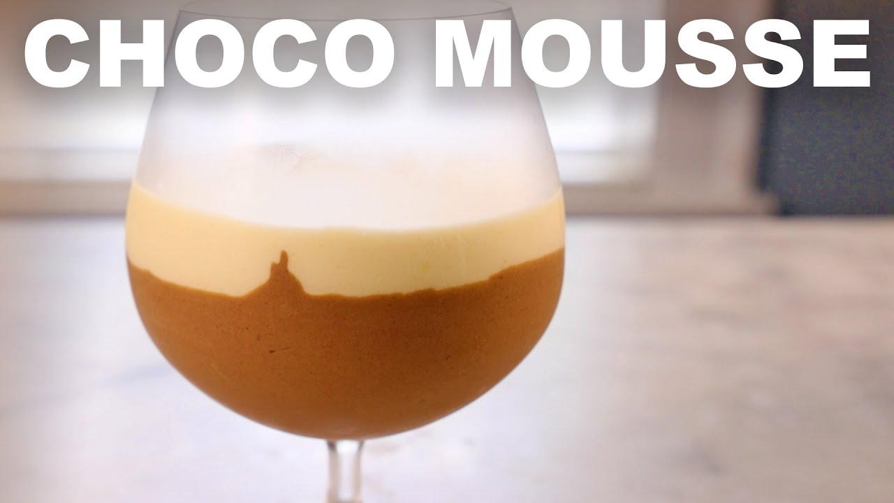 White & dark chocolate mousse no raw eggs