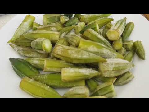 هاي الباميه الي نزلت طريقة تفريزها وكلتو تجزر بالطبخ  تعالو شوفوها