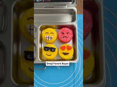 Emoji kesukaan Rayan #idebekalanak #lunchbox #bekalanaksehat #bentobox #emoji