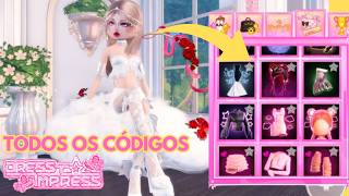 🤩 TODOS OS CÓDIGOS DO DRESS TO IMPRESS QUE USO + códigos novos e antigos! Roblox