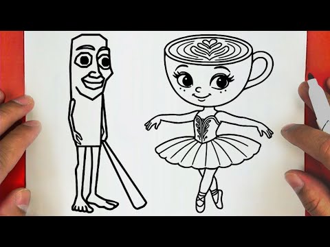 كيف ترسم باليرينا كابوتشينا وتونج تونج ساهور || Ballerina Cappuccina & Tung Tung Tung Sahur Drawing