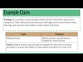 Claim, Evidence, and Reasoning in Informational Text