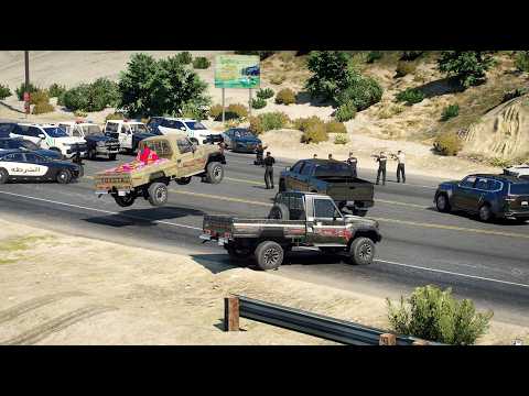 قراند 5: عصابه تهجم على  الشرطه ل إخراج صديقهم من السجن وفزعه اصاحب الشاصات جعلتهم منصدمين :GTA V