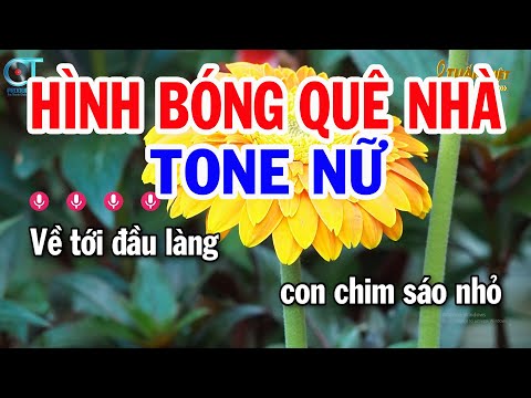 Karaoke Hình Bóng Quê Nhà Tone Nữ ( Am ) Nhạc Sống Mới || Karaoke Tuấn Kiệt