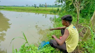 Best Fishing Video ✅|| Village Boy Fishing With Hook ~ Traditional Hook Fishing ~ Рыбалка Видео