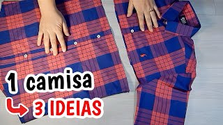 Transformei 1 ÚNICA Camisa em 3 Ideias Incríveis! 😍✨