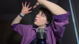 Hand movements and unintelligible whispering to help you relax