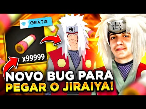 NOVO BUG! COMO PEGAR O JIRAIYA DE GRAÇA MAIS FÁCIL NO EVENTO INVASÃO DA NOVE CAUDAS - FREE FIRE