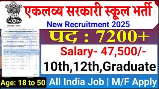 सरकारी स्कूल भर्ती 2025 | Eklavya School Vacancy 2025| EMRS Teaching / Non-teaching Recruitment 2025
