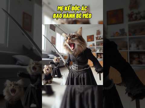 Mèo con đáng thương sống chung với mẹ kế #youtubeshorts #cat  #meoai35 #reviewphim #haihuoc