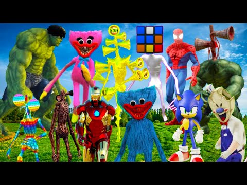 Spiders,Siren Head, Popit  Cartoon Cat Pacman, Lonf Leg on the strit and home real time #Р