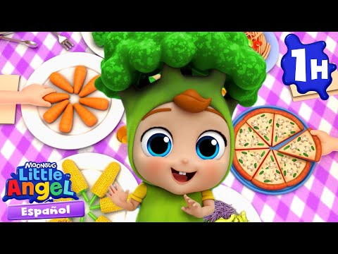 La canción de los vegetales 🥗🥕🥑| Canciones Infantiles🎵| Moonbug Español | Little Angel