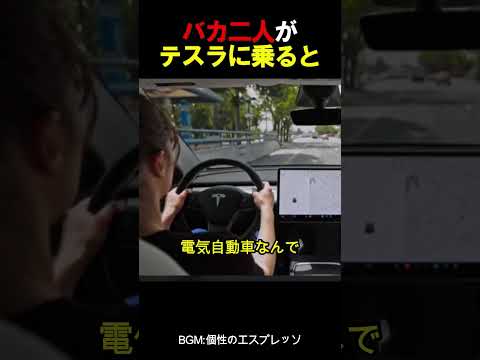 バカ二人がテスラに乗ると