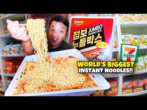 World’s BIGGEST Instant Noodles! 7 ELEVEN vs GS25 Korean CONVENIENCE STORE in Seoul South Korea