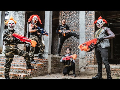 LTT Nerf Mod :  The Ultimate Chase S.W.A.T Warriors Nerf Mod Guns Fight Masked Criminals Dangerous