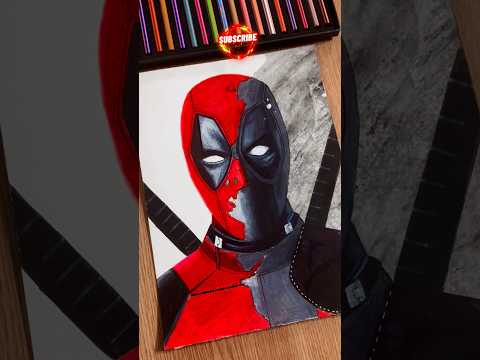 Wanted to Draw DEADPOOL But This Happened😱 #deadpool3 #deadpool #drawing #spillart #sketchbook #art