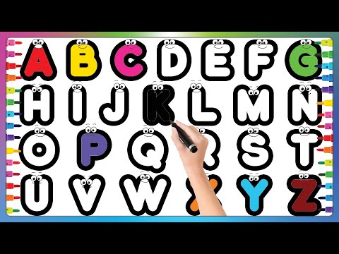 Learn to write the Alphabet from a to z | colouring ABCs line tracing #abcdsong #abcd #abcsong