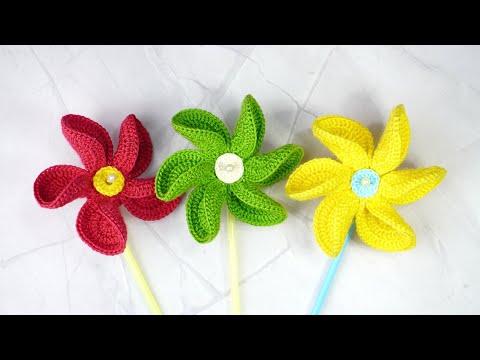🌬️✨ MOLINILLOS DE VIENTO A CROCHET | DIY FÁCIL Y RÁPIDO ✨🌬️
