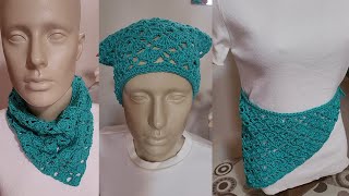 BANDANA, LENÇO, ACESSÓRIO EM CROCHÊ| TIFFANY | FÁCIL E RÁPIDO- Passo a Passo