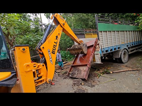 New bull backhoe loader have material loading tata truck | jcb loading have material tata truck ||