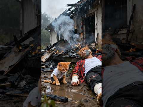 The Cat Father Saved his Son And Family.🙀 #shorts #catstory #shortfeed