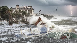 6 minutes ago, Chaos in Spain! Half the city in Granada was swept into the sea by a storm