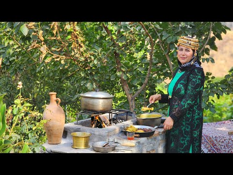 "Ash-e Sangsir" A Delicious Kurdish Dish Cooked in the Heart of the Mountain Village!