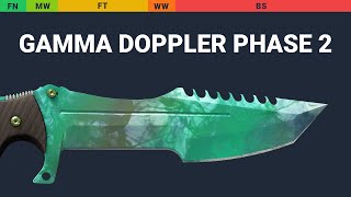 Huntsman Knife Gamma Doppler Phase 2 Wear Preview video