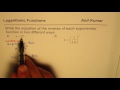 Inverse Functions: Logarithmic and Exponential