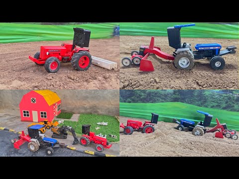 diy remote control tractor new Holland with Mahindra working in mini smart city @MrPendujatt22