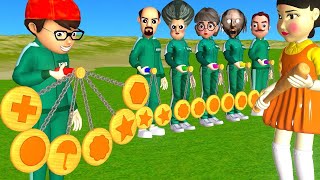 Scary Teacher 3D vs Squid Game Clackers Trying Dalgona Candy Shapes Level Max Challenge Who's Boss