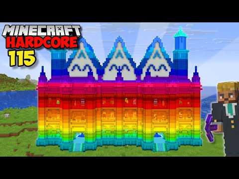 I Built A RAINBOW MANSION in Minecraft Hardcore (#115)
