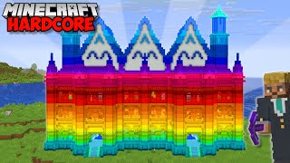 I Built A RAINBOW MANSION in Minecraft Hardcore (#115)