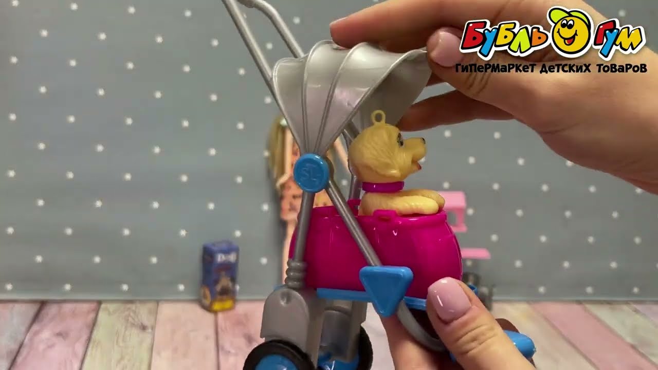 Кукла Anyali с питомцем на прогулке в ассортименте - видео