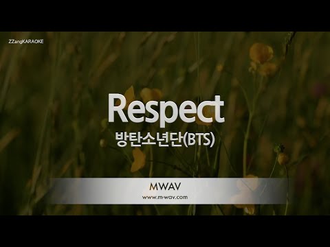 [짱가라오케/노래방] 방탄소년단(BTS)-Respect [ZZang KARAOKE]