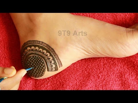 Floral Arabic Feet Mehndi Design Teej 2020||Easy Foot Mehndi Design Bridal Simple||Leg Mehndi Design