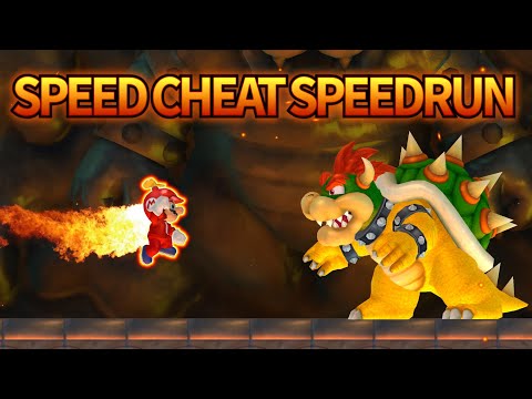 [TAS] New Super Mario Bros Wii "Speed Cheat + Fast Scroll" in 19:42.53