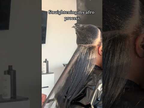 Pt.1 Straightening my afro process #afrohair #naturalhair #silkpress