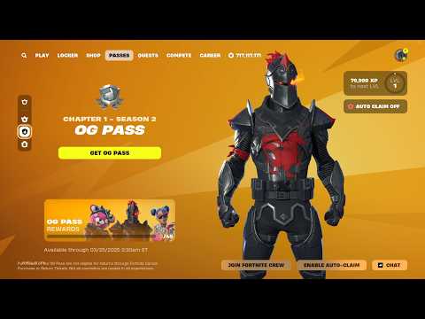 Fortnite OG: Chapter 1 - Season 2 Battle Pass (Full Showcase)