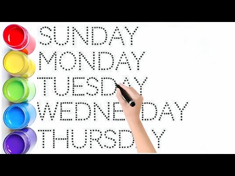 Learn Days of the week.7 days name in english. #learning #kidsvideo #education